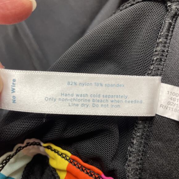 Swim by‎ Cacique One Piece Swimsuit Womens 16 Black Skirted Wireless Convertible - Picture 4 of 10